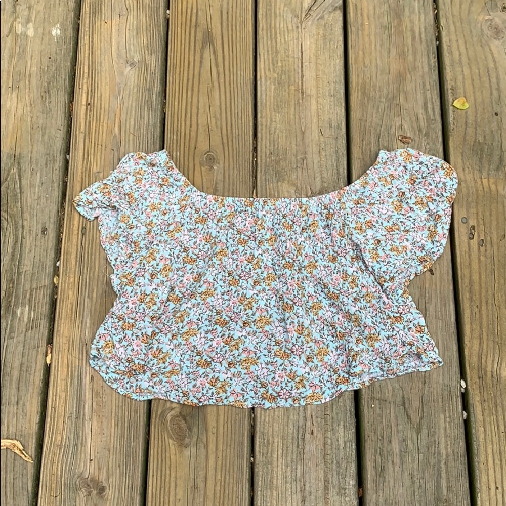 off the shoulder flower top